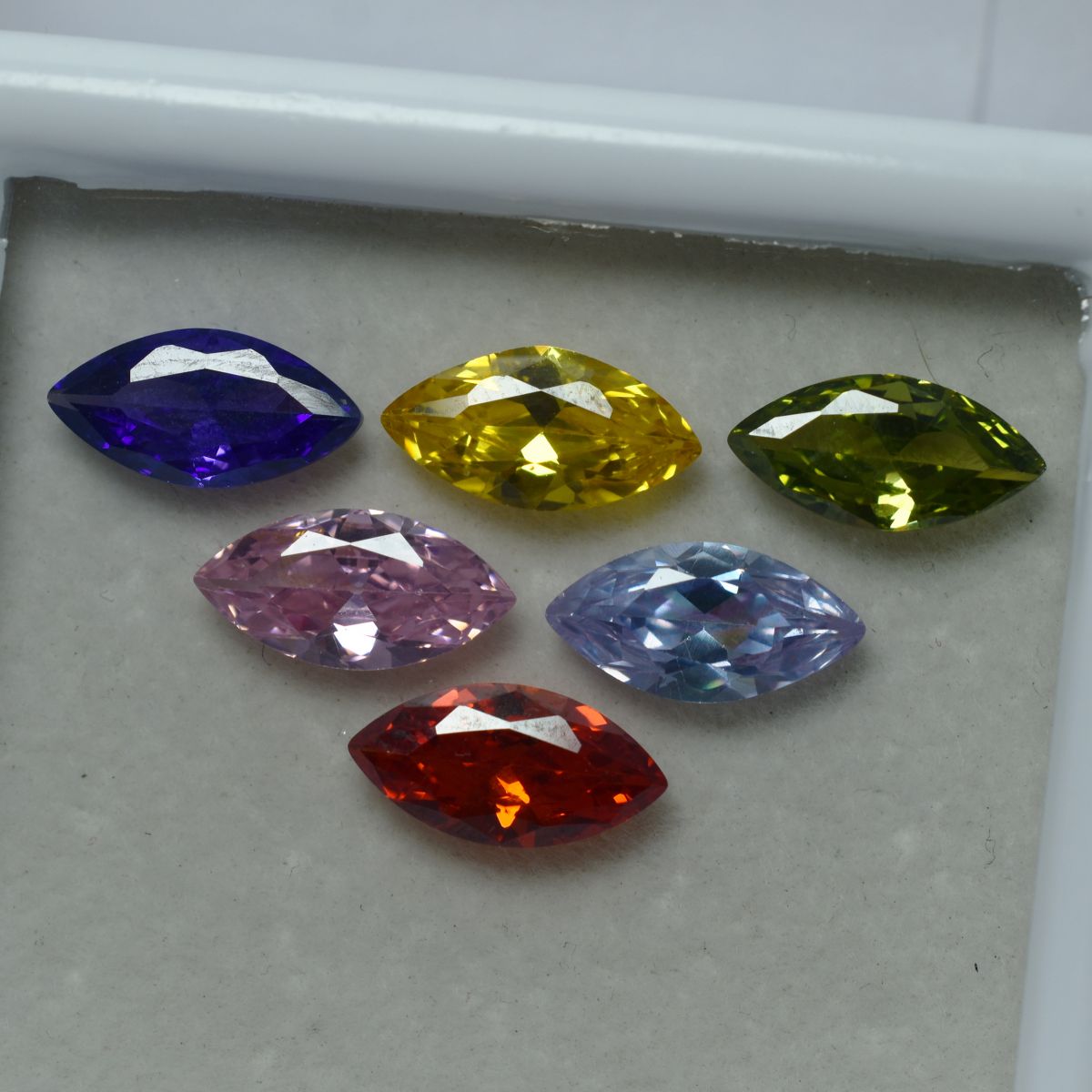 Sapphire Mix Color Marquise Cut CERTIFIED 9 Pcs Natural Loose Gemstone 7x5 mm