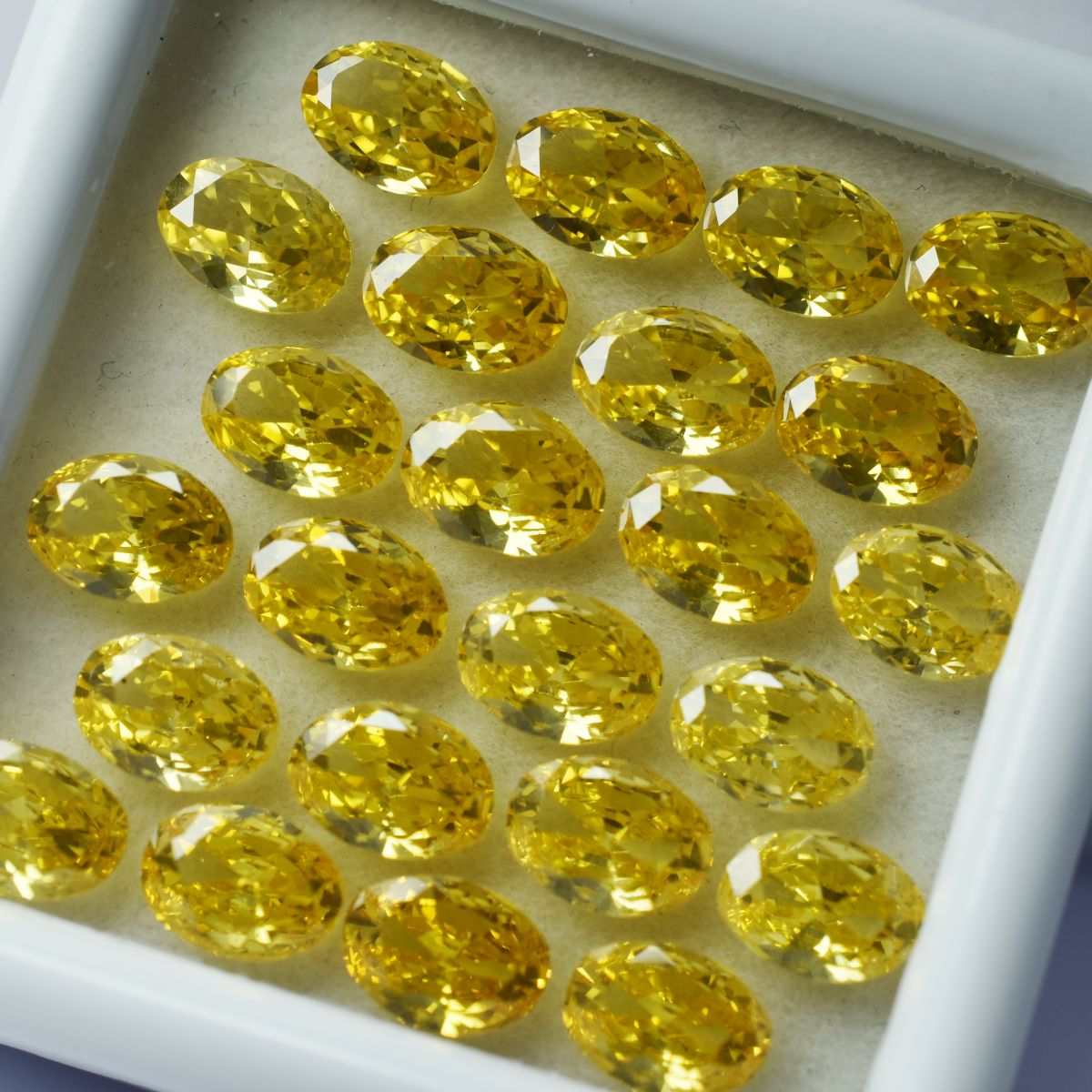 12 Pcs Stunning Natural Yellow Sapphire Gemstone 7x5 mm CERTIFIED Oval Cut Lot