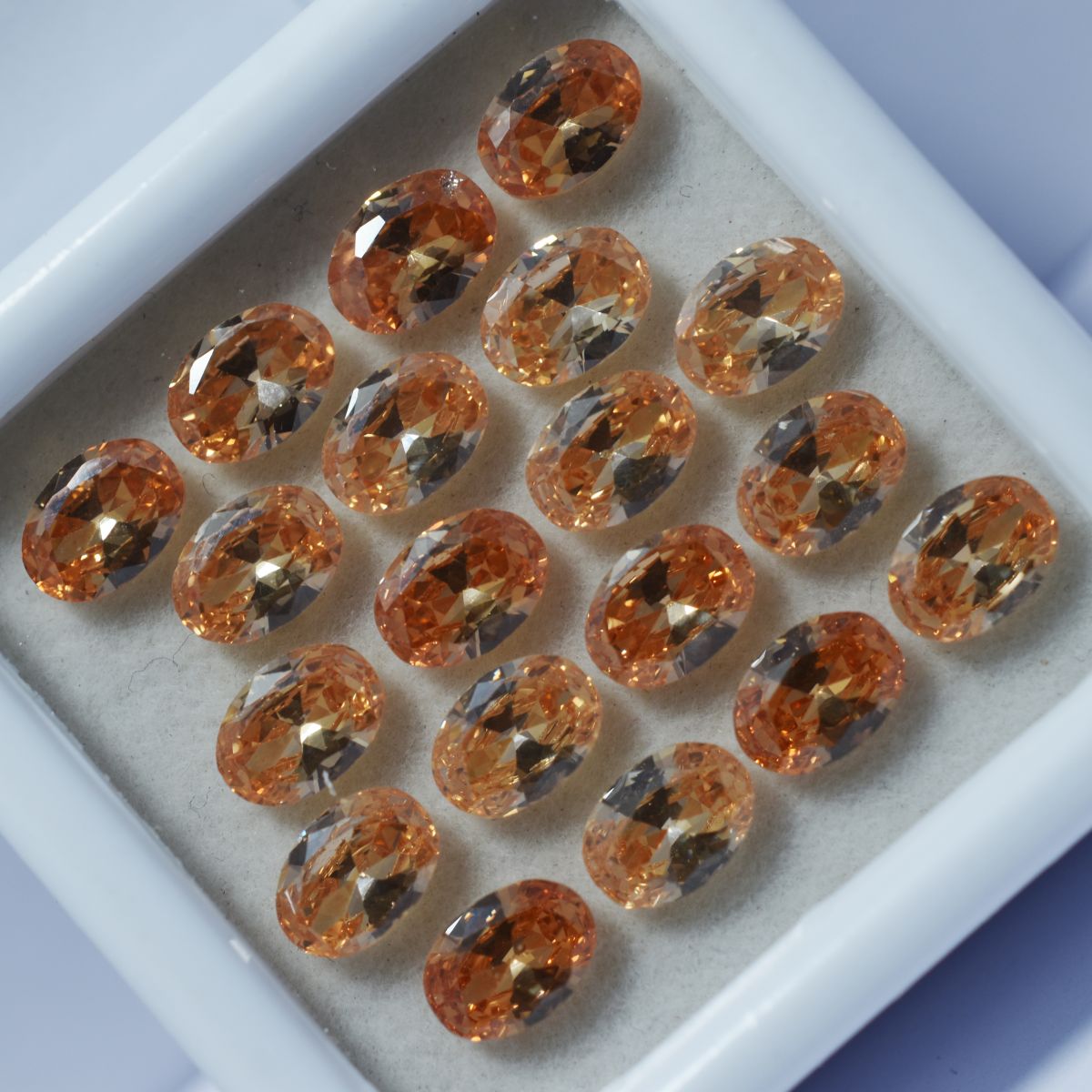 9 Pcs 7x5 mm CERTIFIED Oval Cut Lot Stunning Natural Sapphire Peach Gemstone