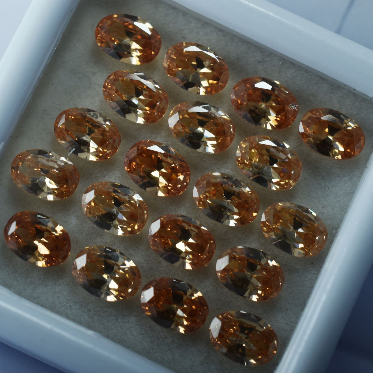 9 Pcs 7x5 mm CERTIFIED Oval Cut Lot Stunning Natural Sapphire Peach Gemstone
