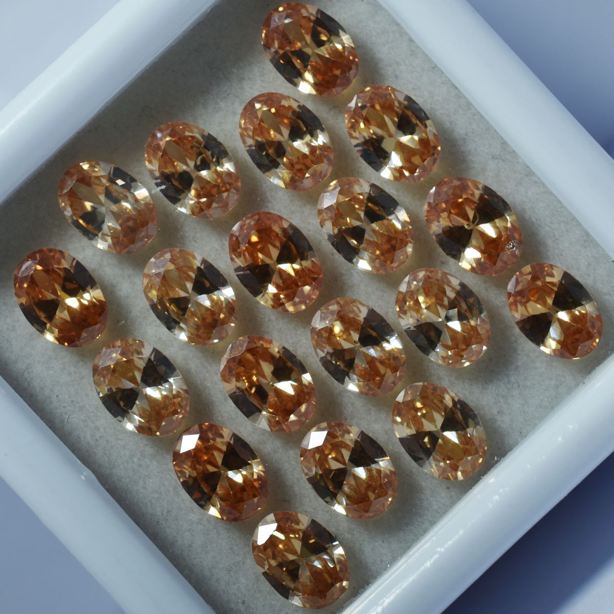 9 Pcs 7x5 mm CERTIFIED Oval Cut Lot Stunning Natural Sapphire Peach Gemstone