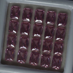 Pink Sapphire CERTIFIED 12 Pcs Natural Emerald Cut Loose Gemstone 7x5 MM Lot