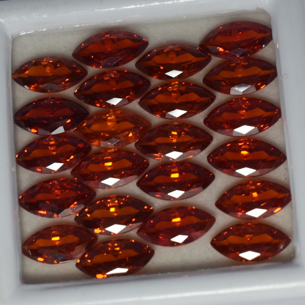 CERTIFIED Natural 9 Pcs Sapphire Orange Marquise Cut Loose Gemstone 10x5 mm Lot