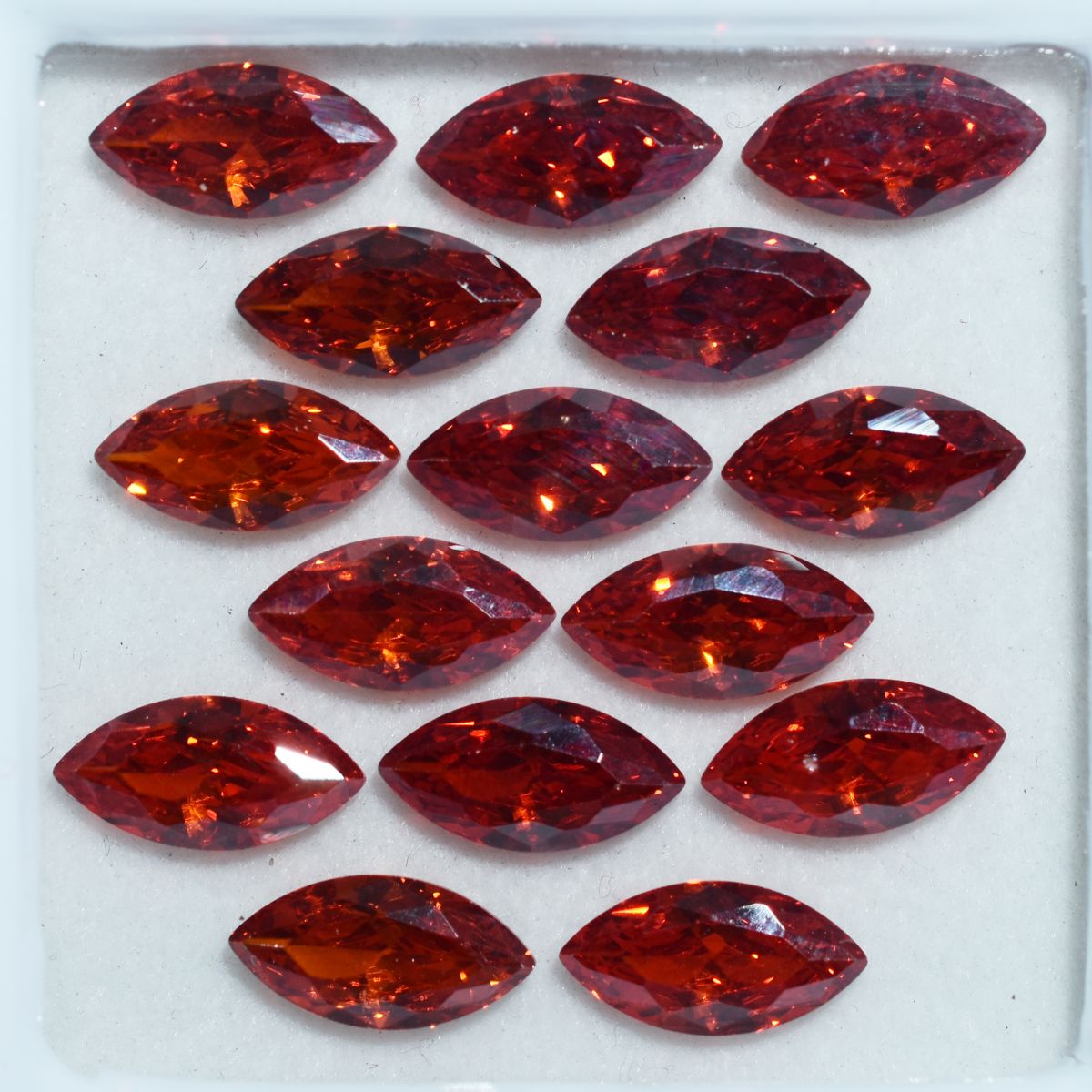 CERTIFIED Natural 9 Pcs Sapphire Orange Marquise Cut Loose Gemstone 10x5 mm Lot