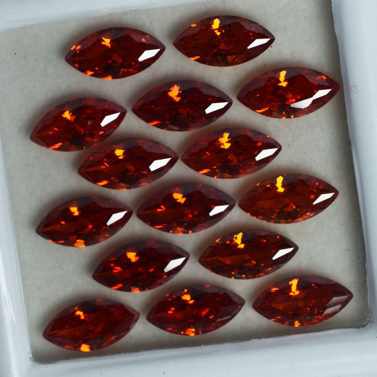 CERTIFIED Natural 9 Pcs Sapphire Orange Marquise Cut Loose Gemstone 10x5 mm Lot