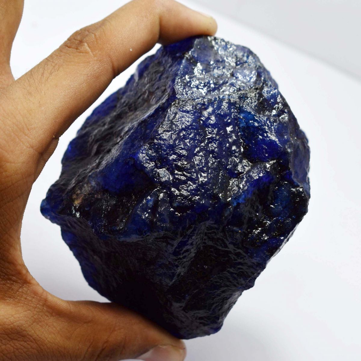 Natural Sapphire Blue Rough Uncut Huge Size 2362.75 Ct CERTIFIED Loose Gemstone