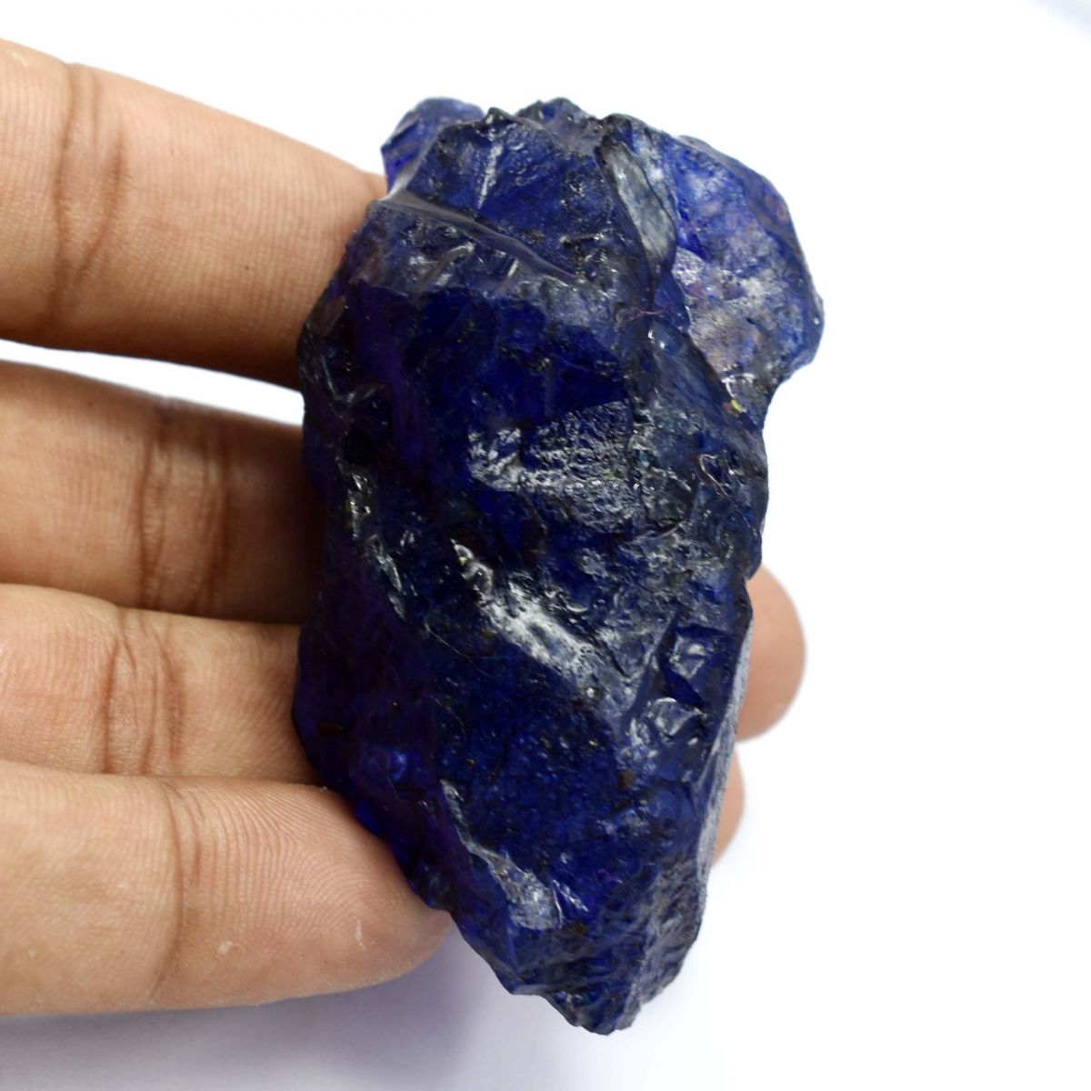 Natural Sapphire Blue Rough Uncut Huge Size 382.50 Ct CERTIFIED Loose Gemstone
