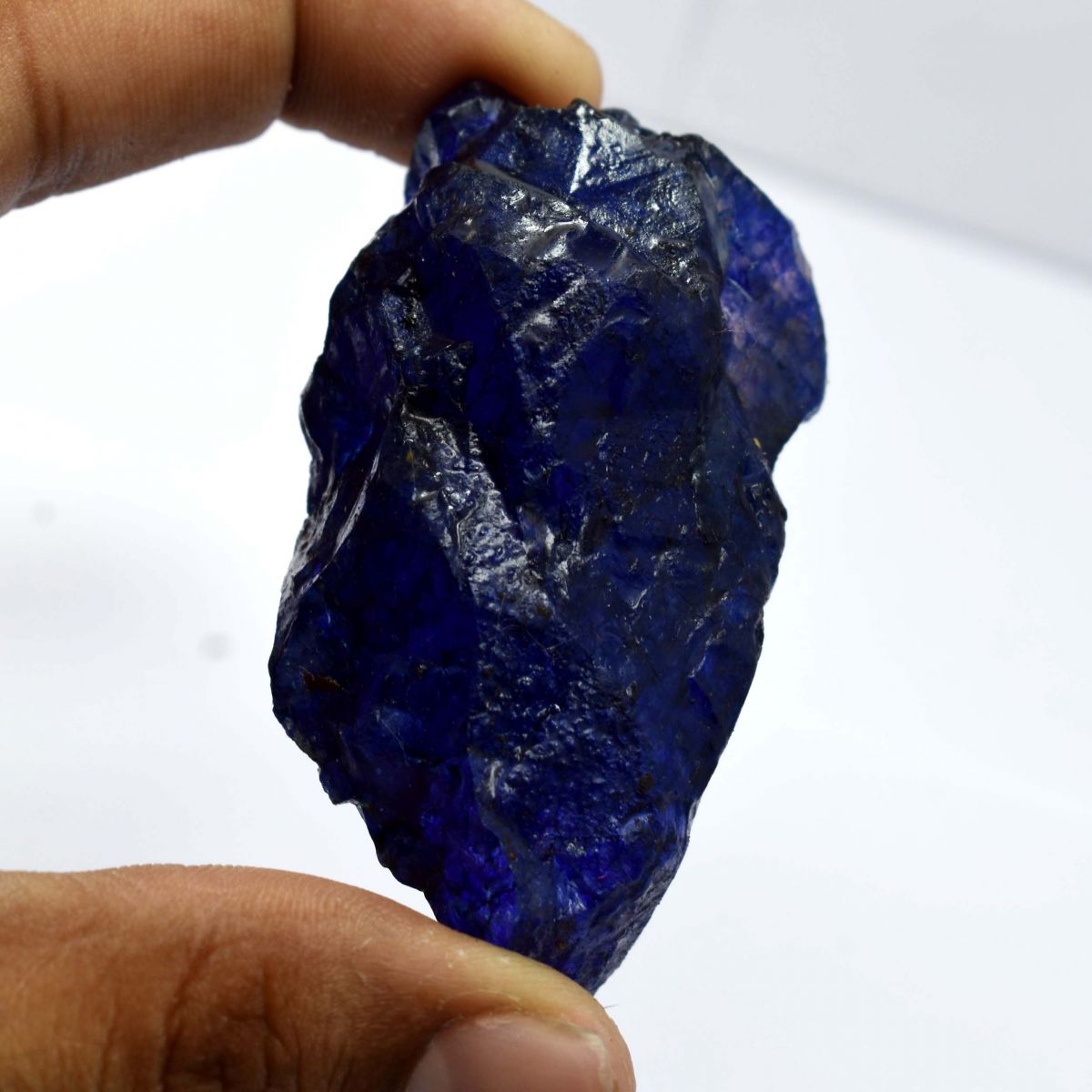 Natural Sapphire Blue Rough Uncut Huge Size 382.50 Ct CERTIFIED Loose Gemstone