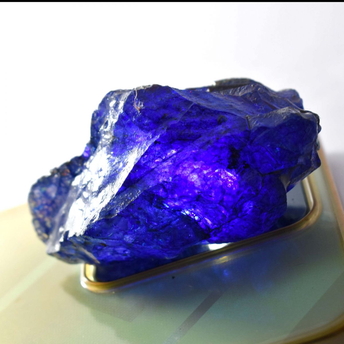Natural Sapphire Blue Rough Uncut Huge Size 382.50 Ct CERTIFIED Loose Gemstone