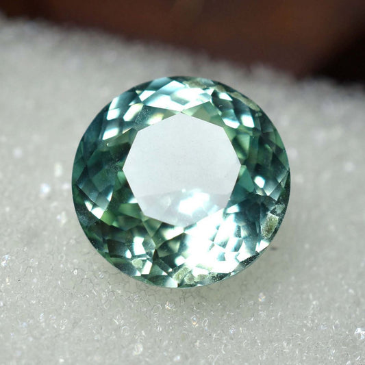 Natural Montana Sapphire Round Bluish Green 4.75 Ct CERTIFIED Loose Gemstone