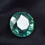 Natural Montana Sapphire Bluish Green 12.55Ct ROUND Cut CERTIFIED Loose Gemstone