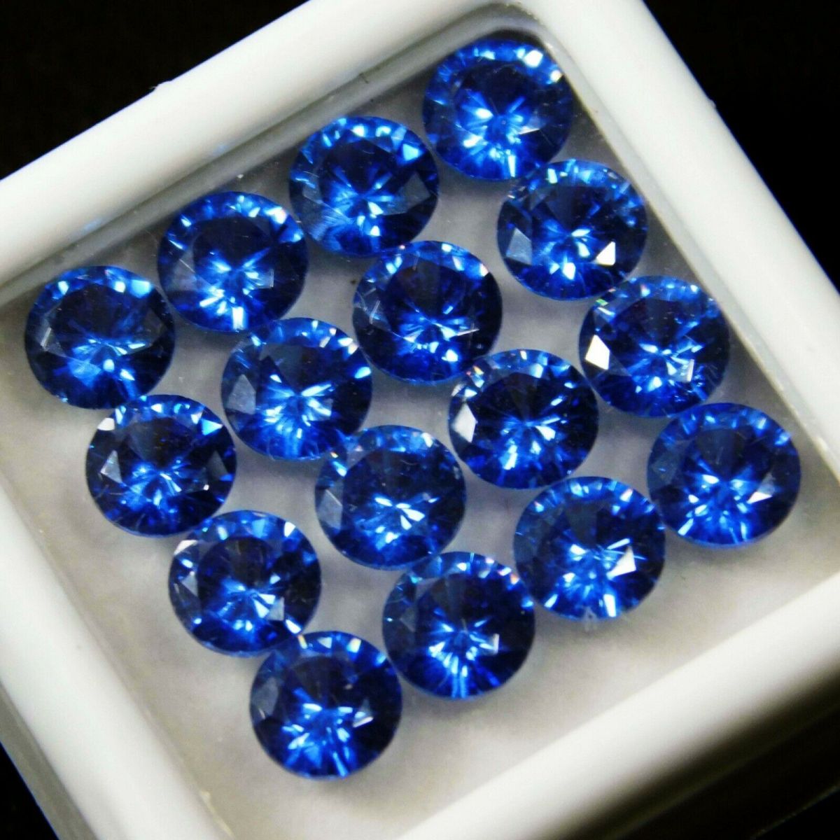 10 Pcs Natural Sapphire Certified Gemstone Lot Blue Round Shape 5 MM Size LOT