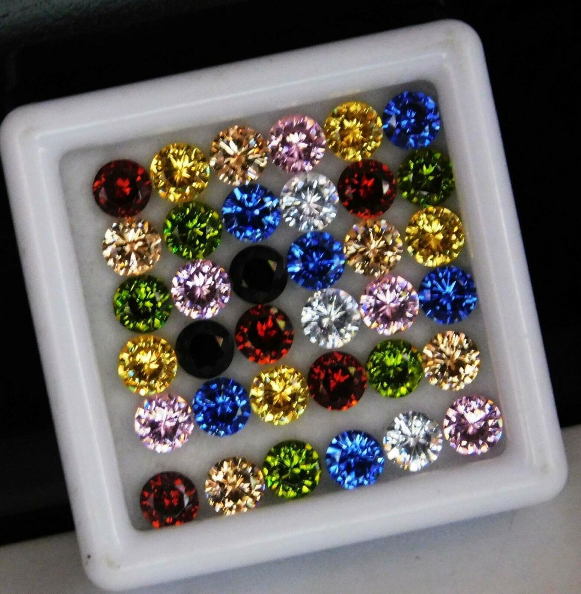 14 Pcs Natural Sapphire Mix Color Lot Round Cut CERTIFIED Loose Gemstone.