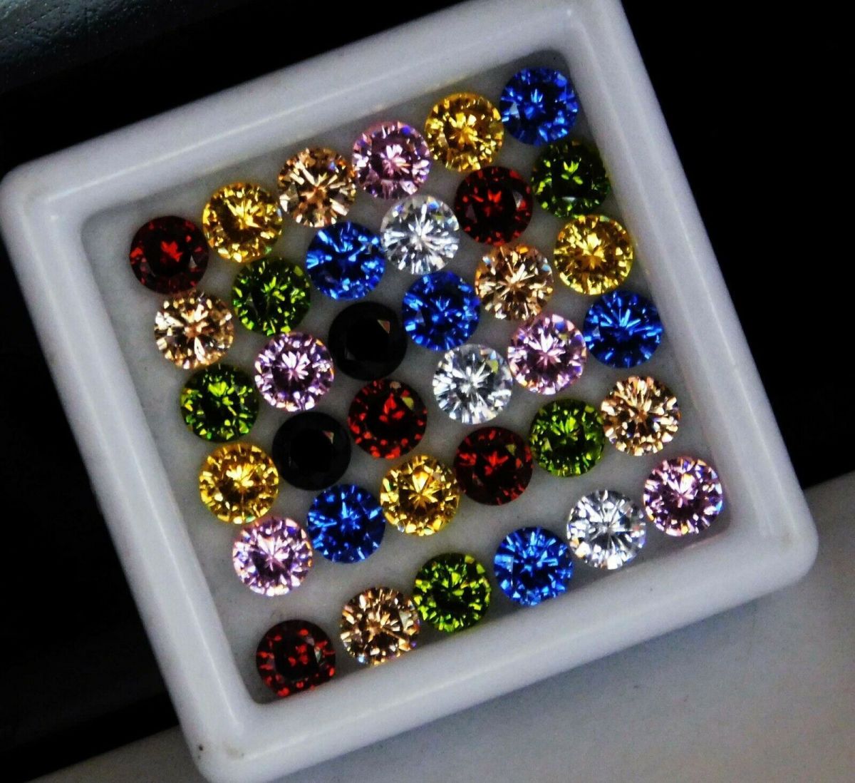 14 Pcs Natural Sapphire Mix Color Lot Round Cut CERTIFIED Loose Gemstone.