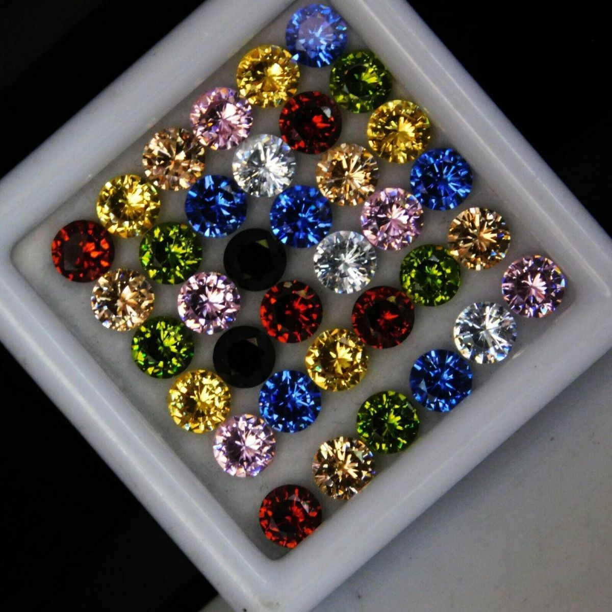 14 Pcs Natural Sapphire Mix Color Lot Round Cut CERTIFIED Loose Gemstone.