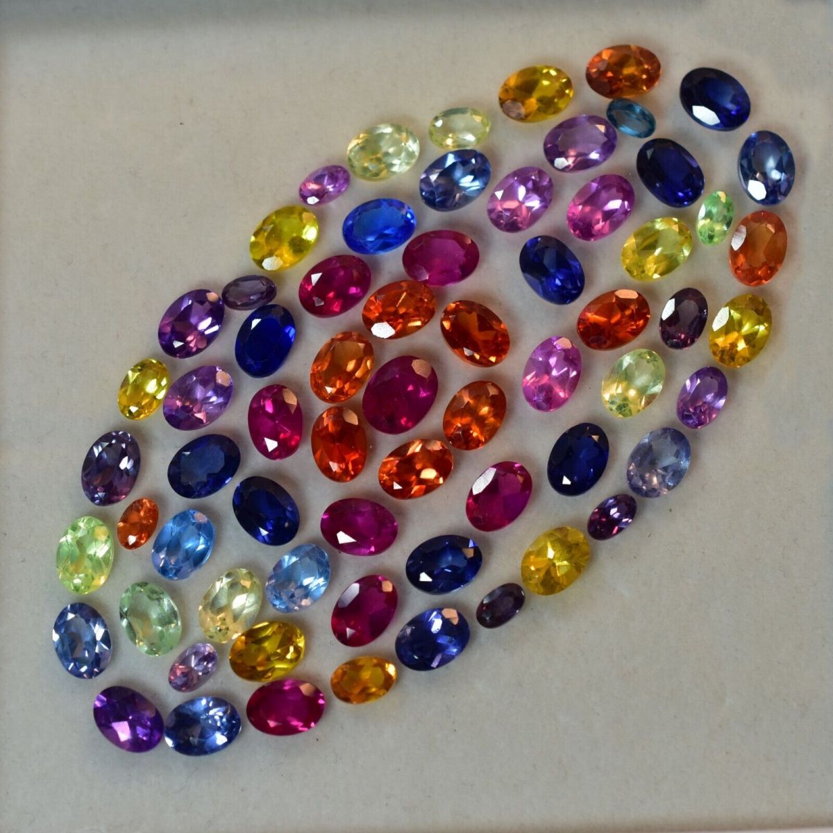 16 Pcs Natural Mix Color Sapphire CERTIFIED Gemstone Oval Lot 7x5 MM