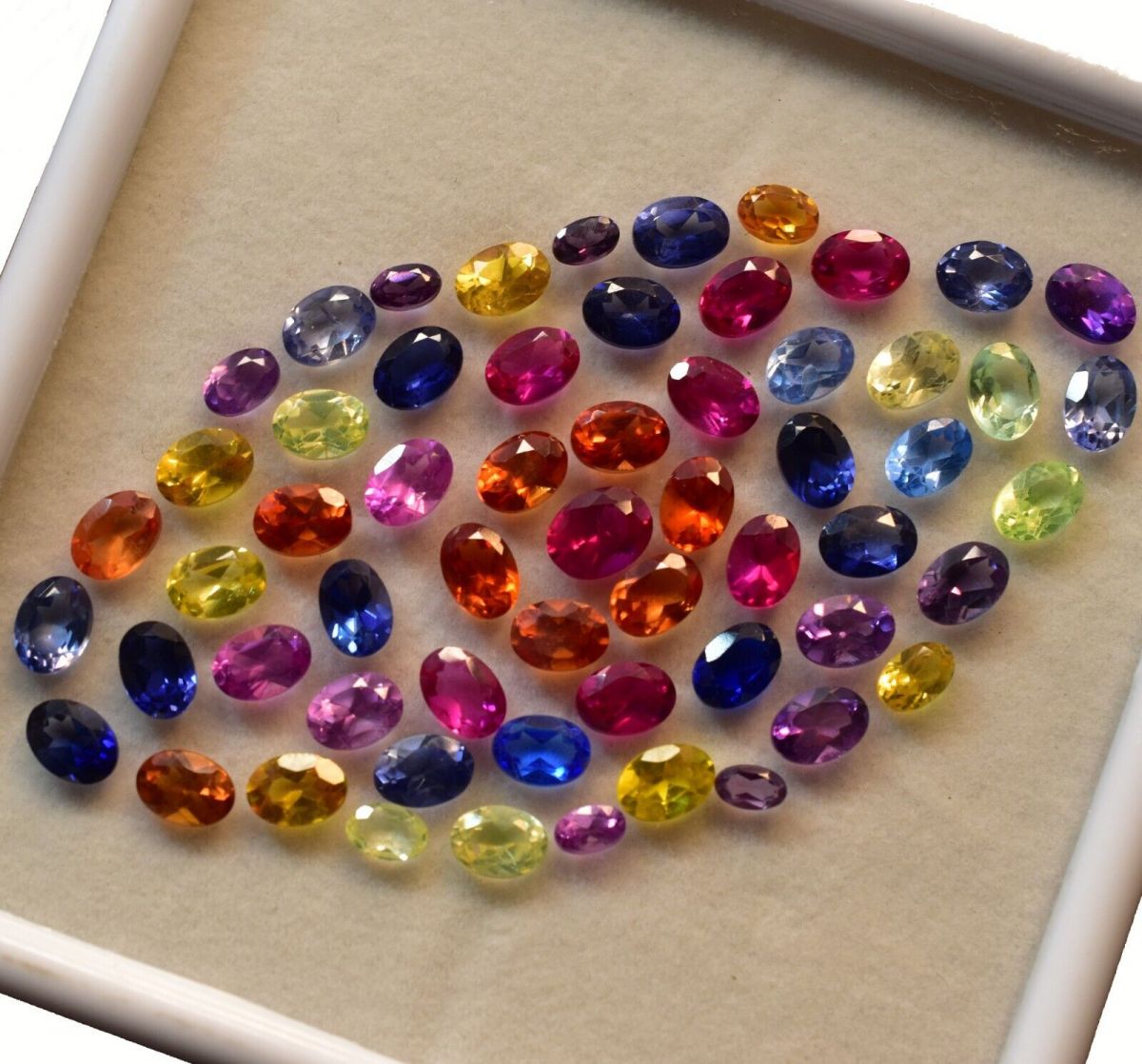 16 Pcs Natural Mix Color Sapphire CERTIFIED Gemstone Oval Lot 7x5 MM