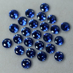 16 Pcs Natural Blue Sapphire CERTIFIED 5x5 mm Loose Gemstone Lot Round