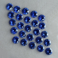 16 Pcs Natural Blue Sapphire CERTIFIED 5x5 mm Loose Gemstone Lot Round