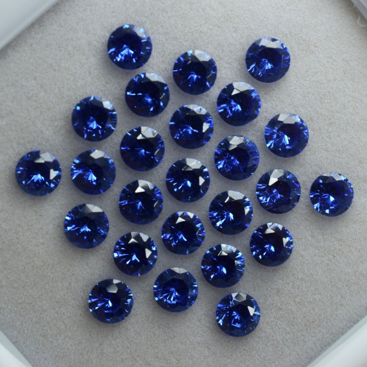 16 Pcs Natural Blue Sapphire CERTIFIED 5x5 mm Loose Gemstone Lot Round