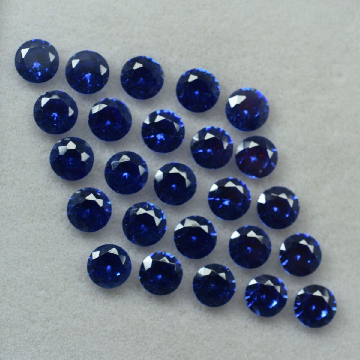 16 Pcs Natural Blue Sapphire CERTIFIED 5x5 mm Loose Gemstone Lot Round