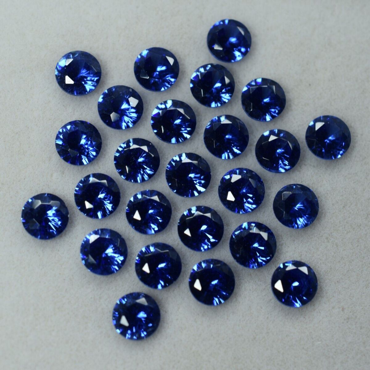 16 Pcs Natural Blue Sapphire CERTIFIED 5x5 mm Loose Gemstone Lot Round