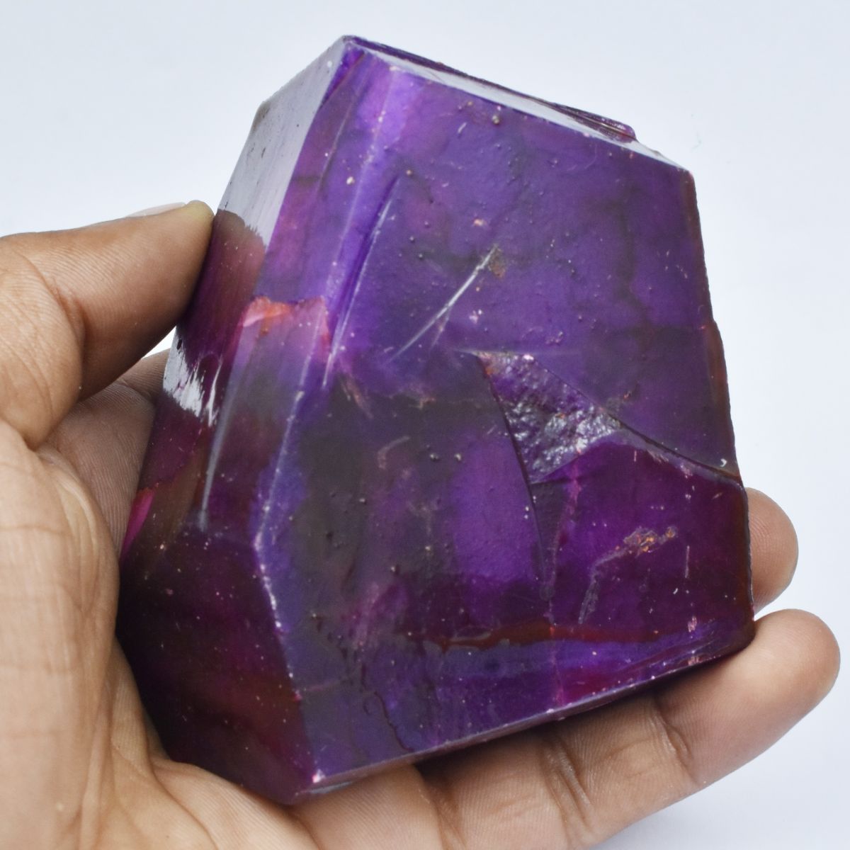 Huge Size Purple Sapphire Rough 555 Ct Natural Uncut CERTIFIED Loose Gemstone