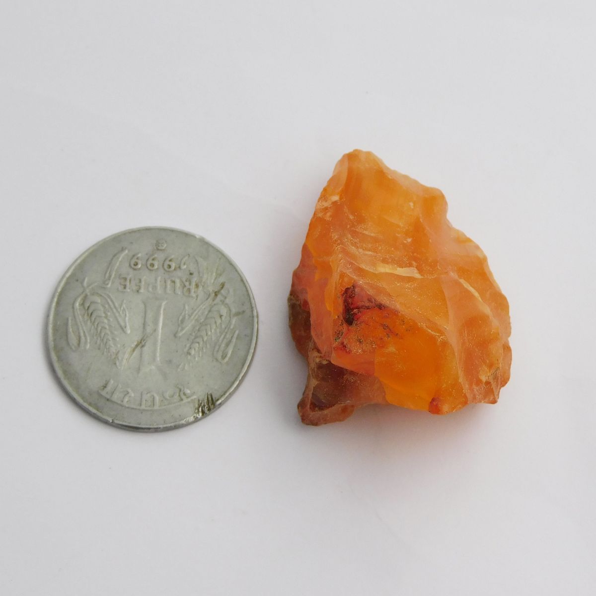 Orange Sapphire 91.6 Ct Earth Mined Natural Uncut Rough Loose Gemstone CERTIFIED