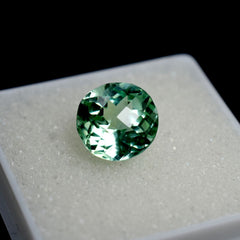 Natural Bluish Green Round Cut 3.30 Ct Montana Sapphire Loose Gemstone CERTIFIED