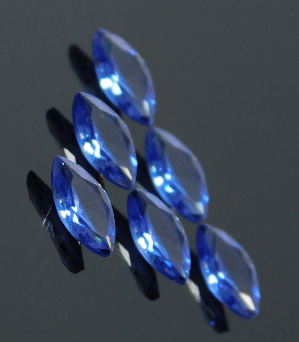 7x5 mm CERTIFIED Natural Blue Sapphire Marquise Cut Loose Gemstone Lot