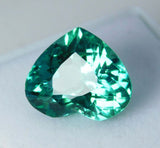 Certified natural Montana sapphire, 8.03 ct heart cut
