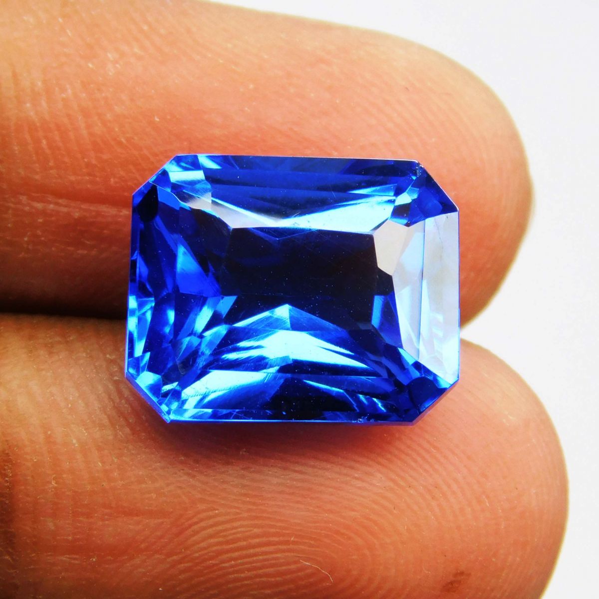 Natural Royal Blue Sapphire 10.45 Ct Emerald Cut CERTIFIED Loose Gemstone