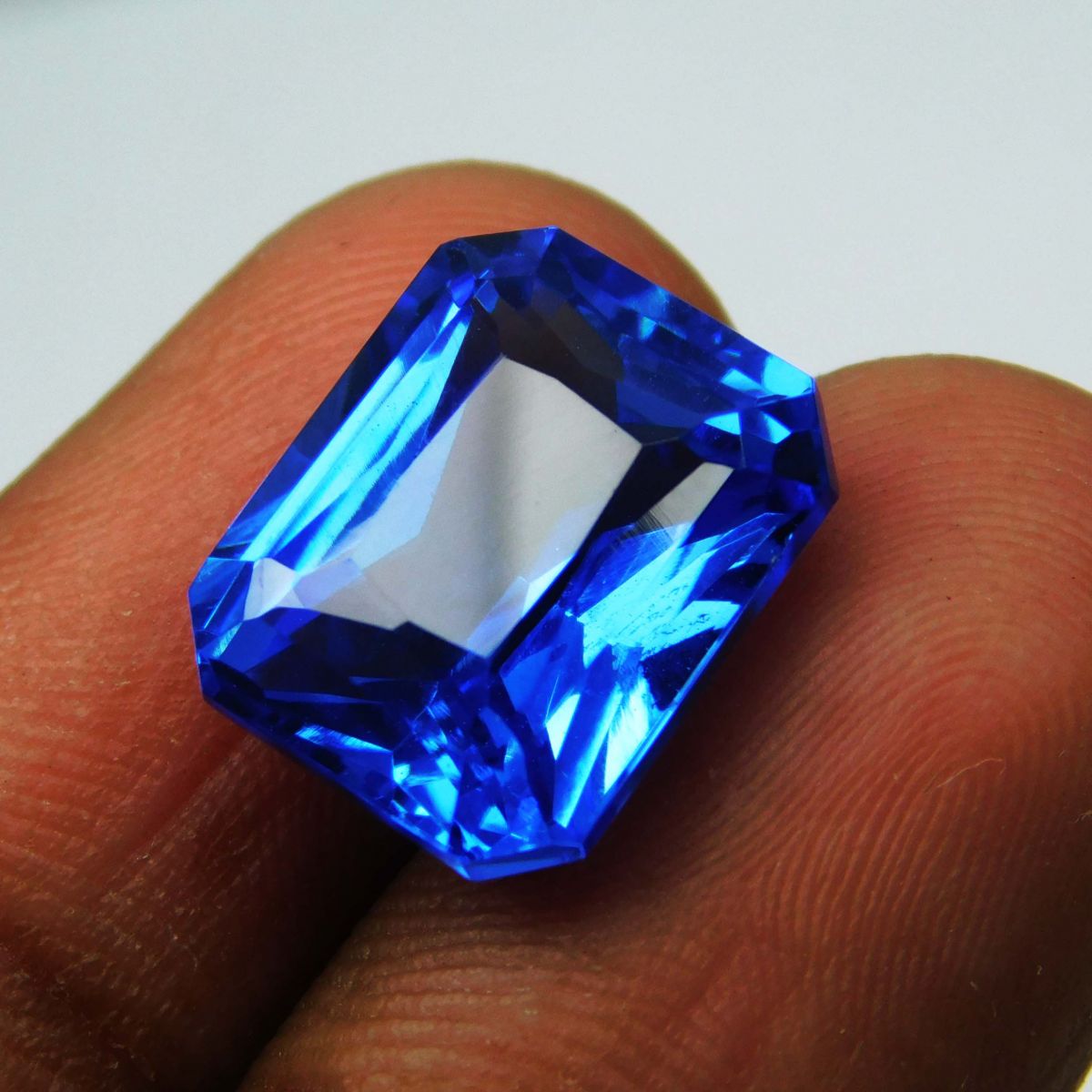 Natural Royal Blue Sapphire 10.45 Ct Emerald Cut CERTIFIED Loose Gemstone