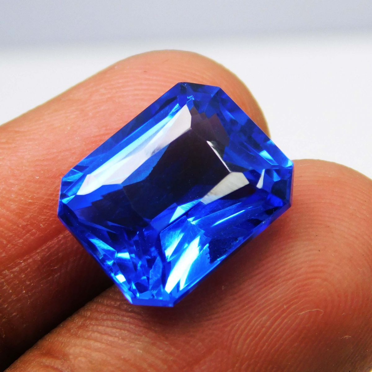 Natural Royal Blue Sapphire 10.45 Ct Emerald Cut CERTIFIED Loose Gemstone