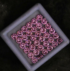 Natural Pink Sapphire 16 PCS Gemstone CERTIFIED Lot 5x5 MM Round Diamond Cut