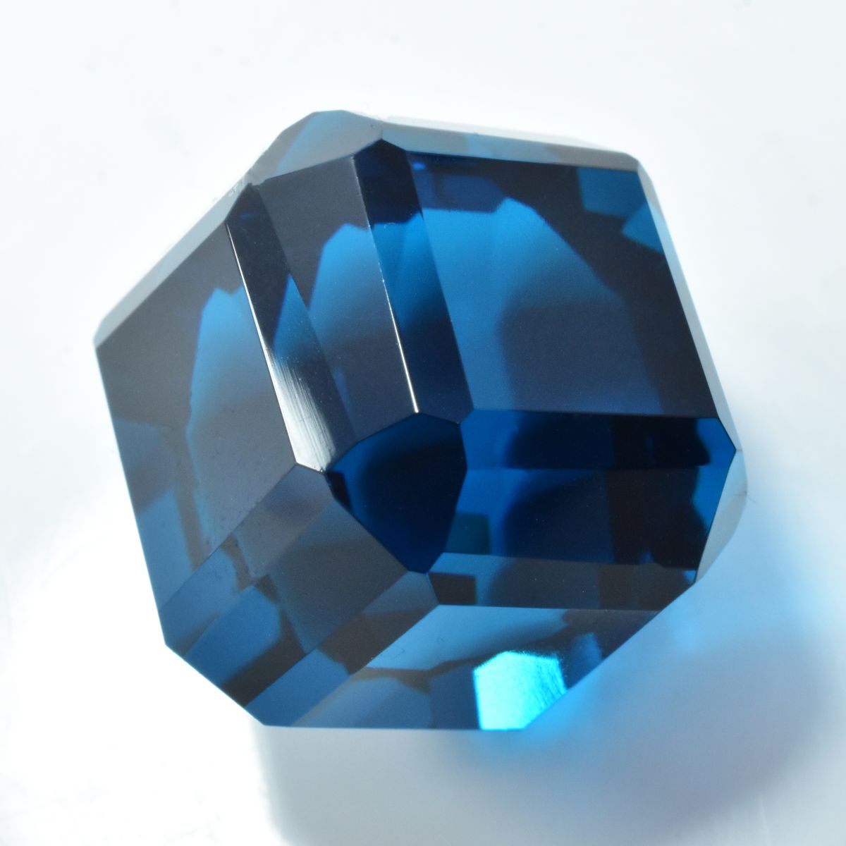 Cube Cut Teal Sapphire 47.75 Ct Lab-Created CERTIFIED Loose Gemstone Huge Size