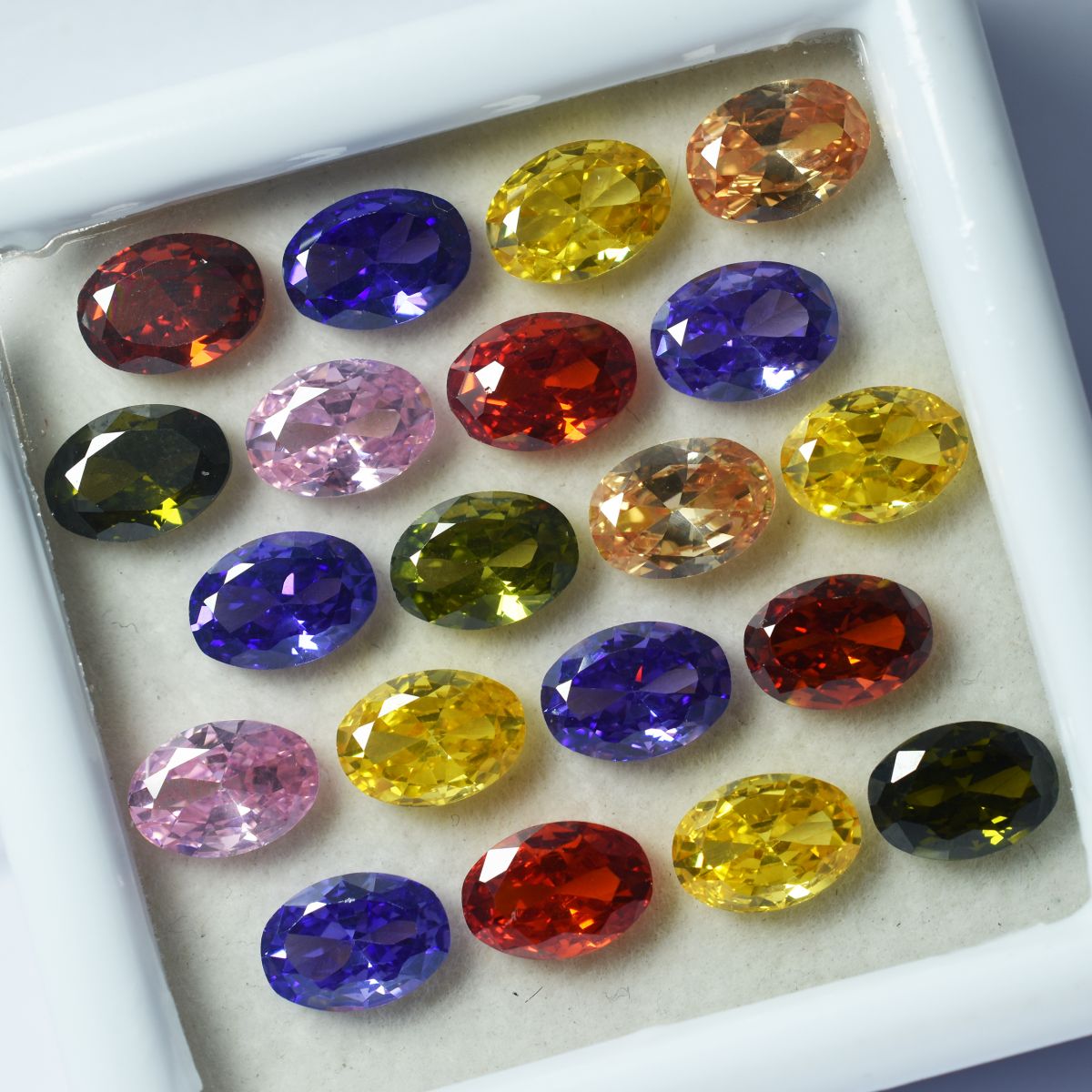 21 Pcs Oval Cut 7x5 MM Lot Mix Color Sapphire CERTIFIED Natural Gemstone