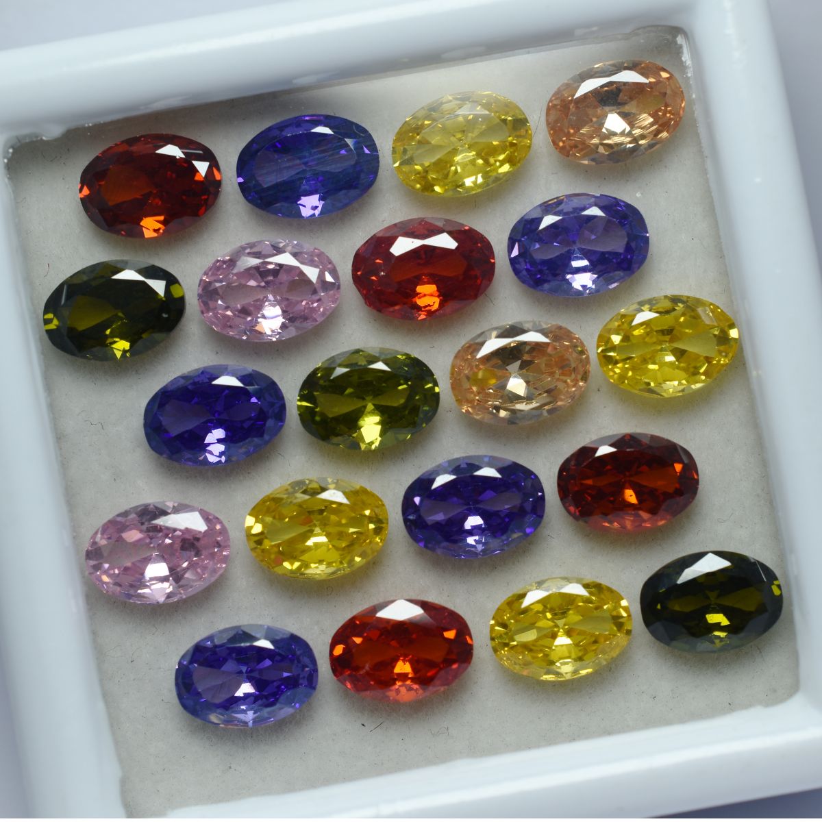 21 Pcs Oval Cut 7x5 MM Lot Mix Color Sapphire CERTIFIED Natural Gemstone