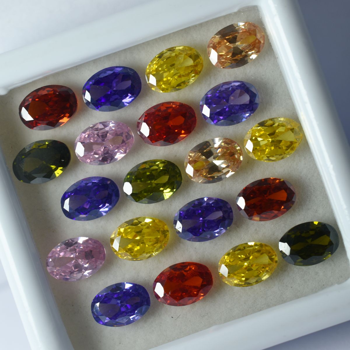 21 Pcs Oval Cut 7x5 MM Lot Mix Color Sapphire CERTIFIED Natural Gemstone