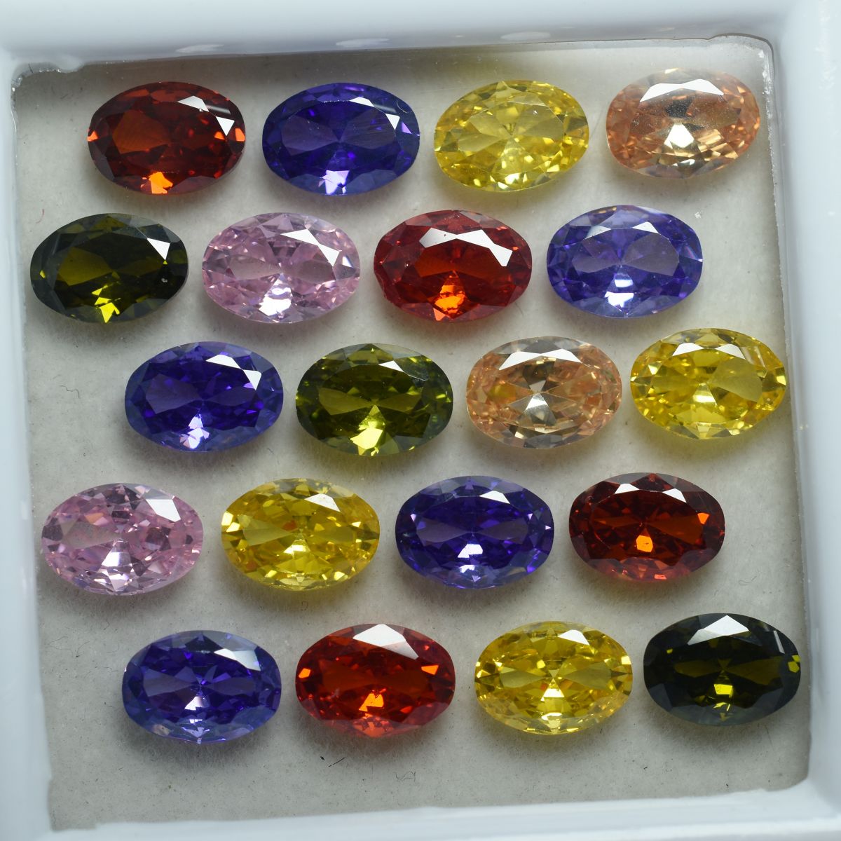 21 Pcs Oval Cut 7x5 MM Lot Mix Color Sapphire CERTIFIED Natural Gemstone