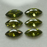 9 Pcs Natural CERTIFIED Untreated Sapphire Marquise Cut Green 7x5 mm Gemstone