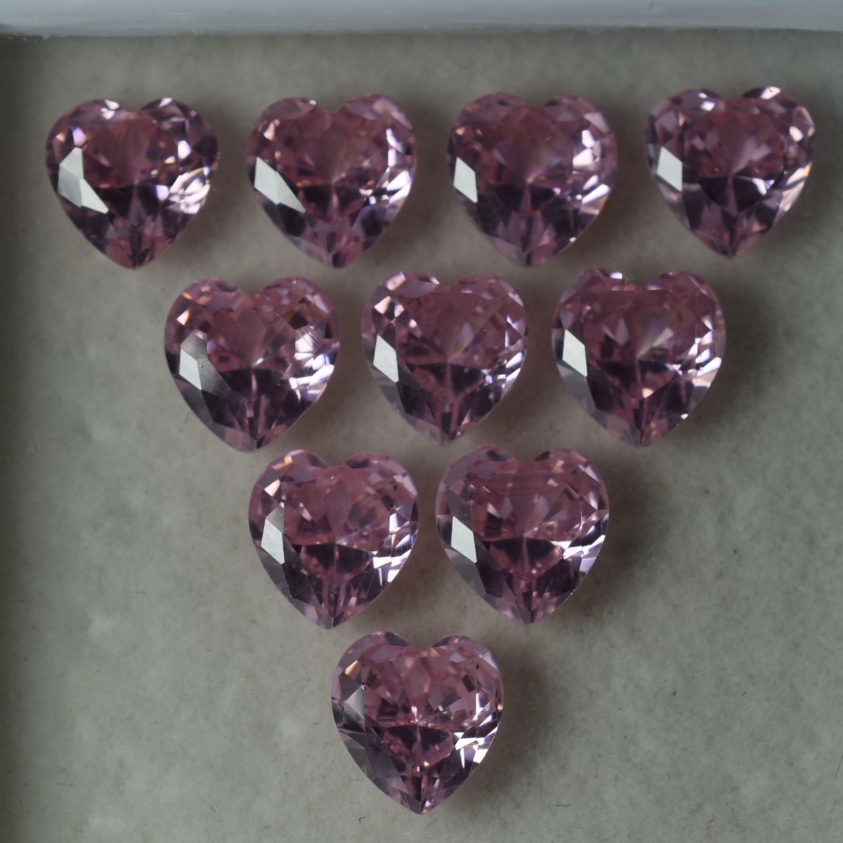 6 Pcs Natural Gemstone Precious Pink Sapphire CERTIFIED Loose Heart 5 MM Lot