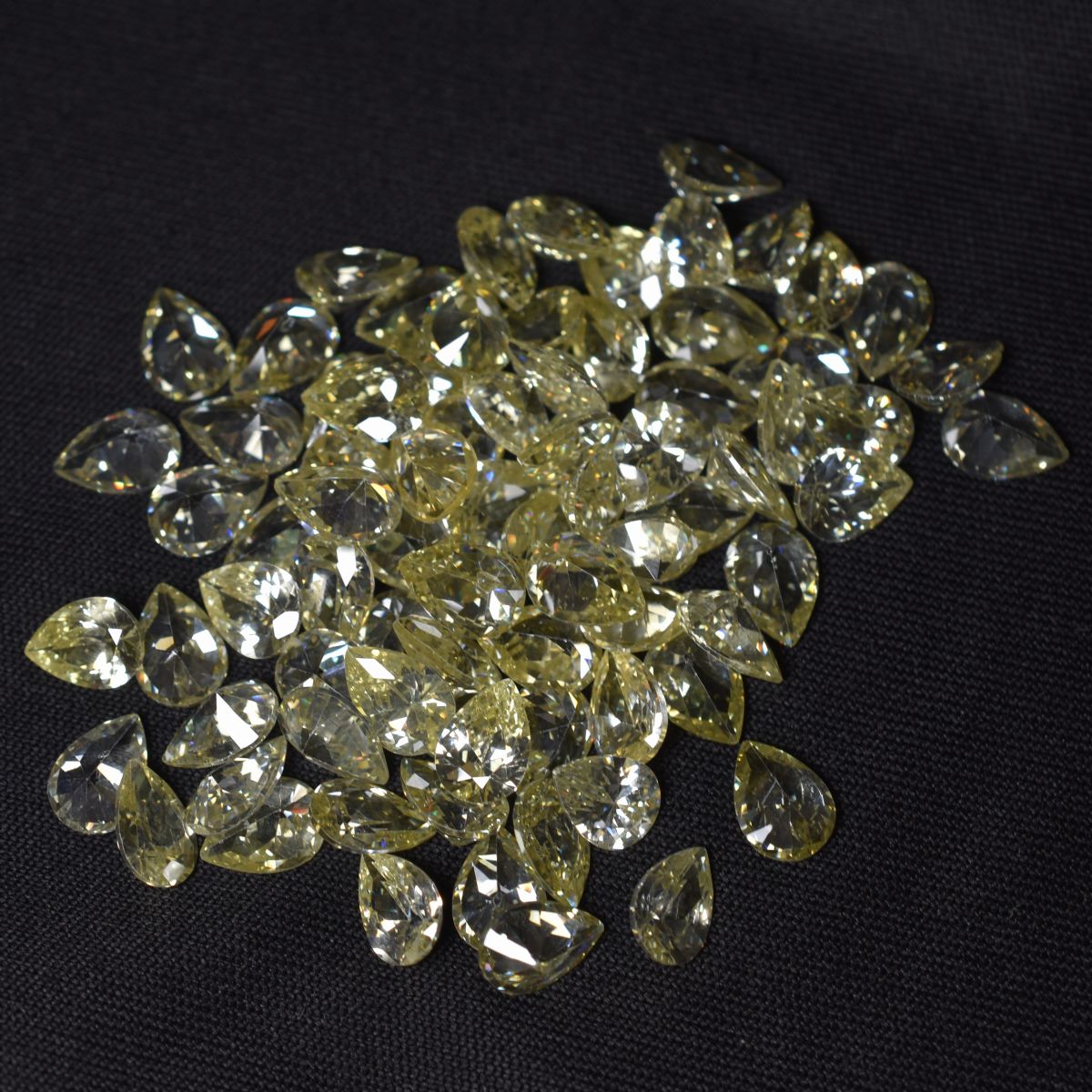 12 Pcs NATURAL Yellow Ceylon SAPPHIRE Pear 6x5 mm Loose Gemstone CERTIFIED Lot