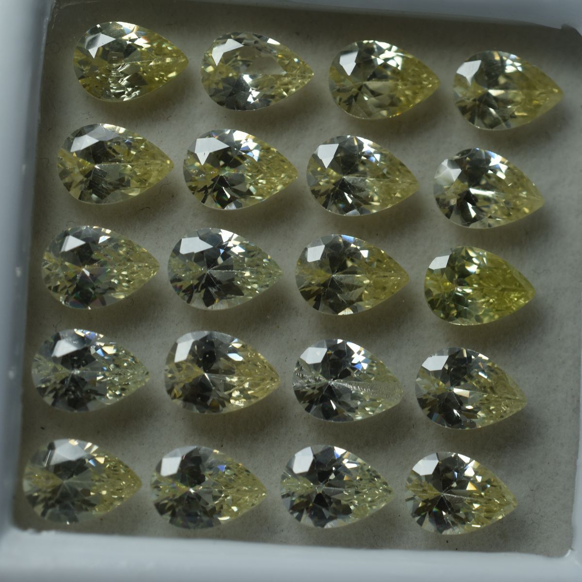 12 Pcs NATURAL Yellow Ceylon SAPPHIRE Pear 6x5 mm Loose Gemstone CERTIFIED Lot