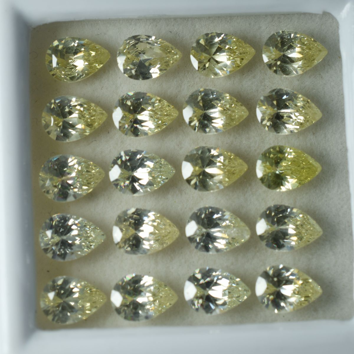 12 Pcs NATURAL Yellow Ceylon SAPPHIRE Pear 6x5 mm Loose Gemstone CERTIFIED Lot