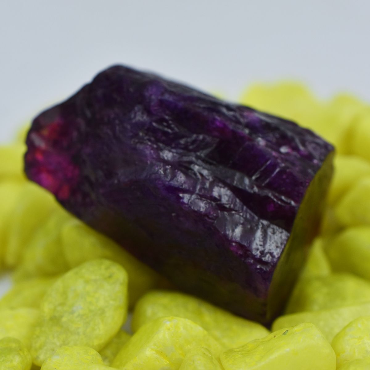 CERTIFIED Loose Gemstone 207.55 Ct Natural Purple Uncut Raw Sapphire Rough