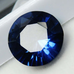 Natural Round Cut Ceylon Sapphire CERTIFIED Flawless Blue 10 Ct Loose Gemstone