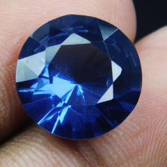 Natural Round Cut Ceylon Sapphire CERTIFIED Flawless Blue 10 Ct Loose Gemstone