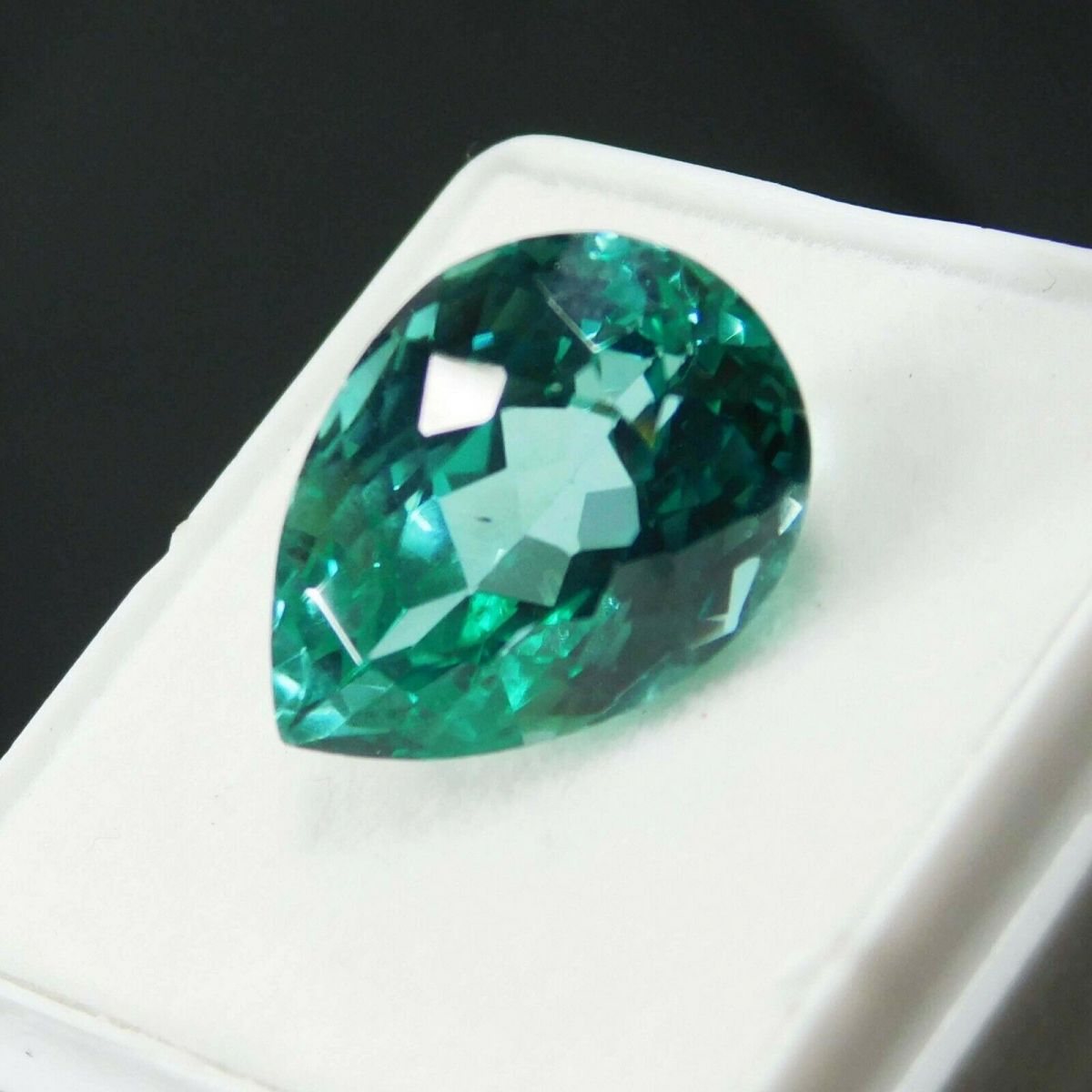 10.98 Ct NATURAL Montana Sapphire Green CERTIFIED Loose Gemstone Pear Shape