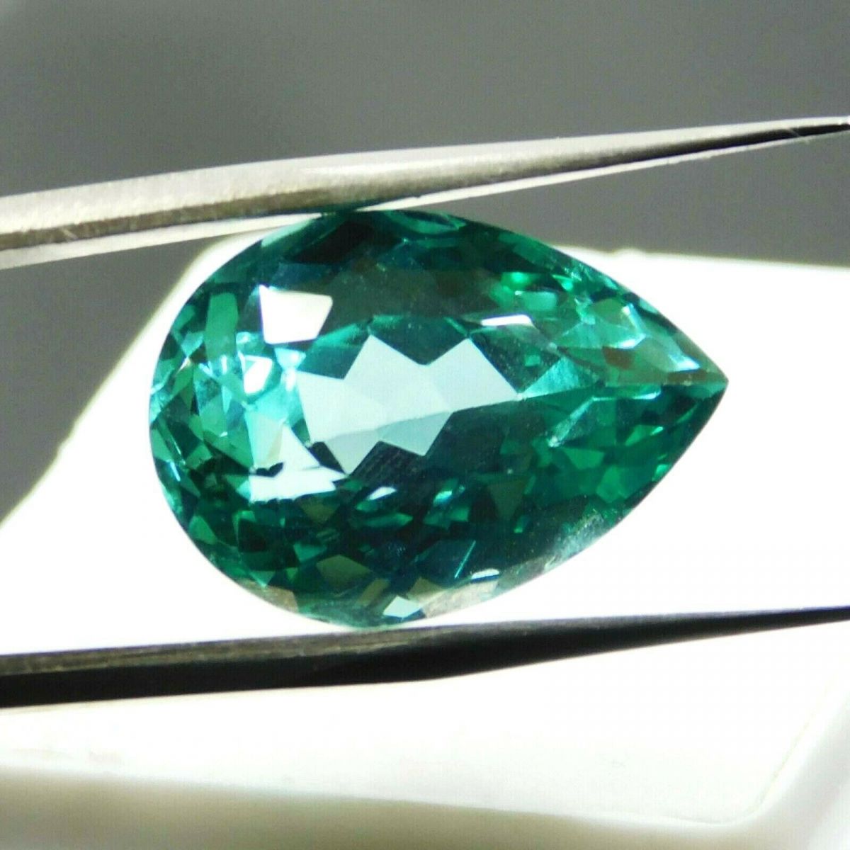 10.98 Ct NATURAL Montana Sapphire Green CERTIFIED Loose Gemstone Pear Shape